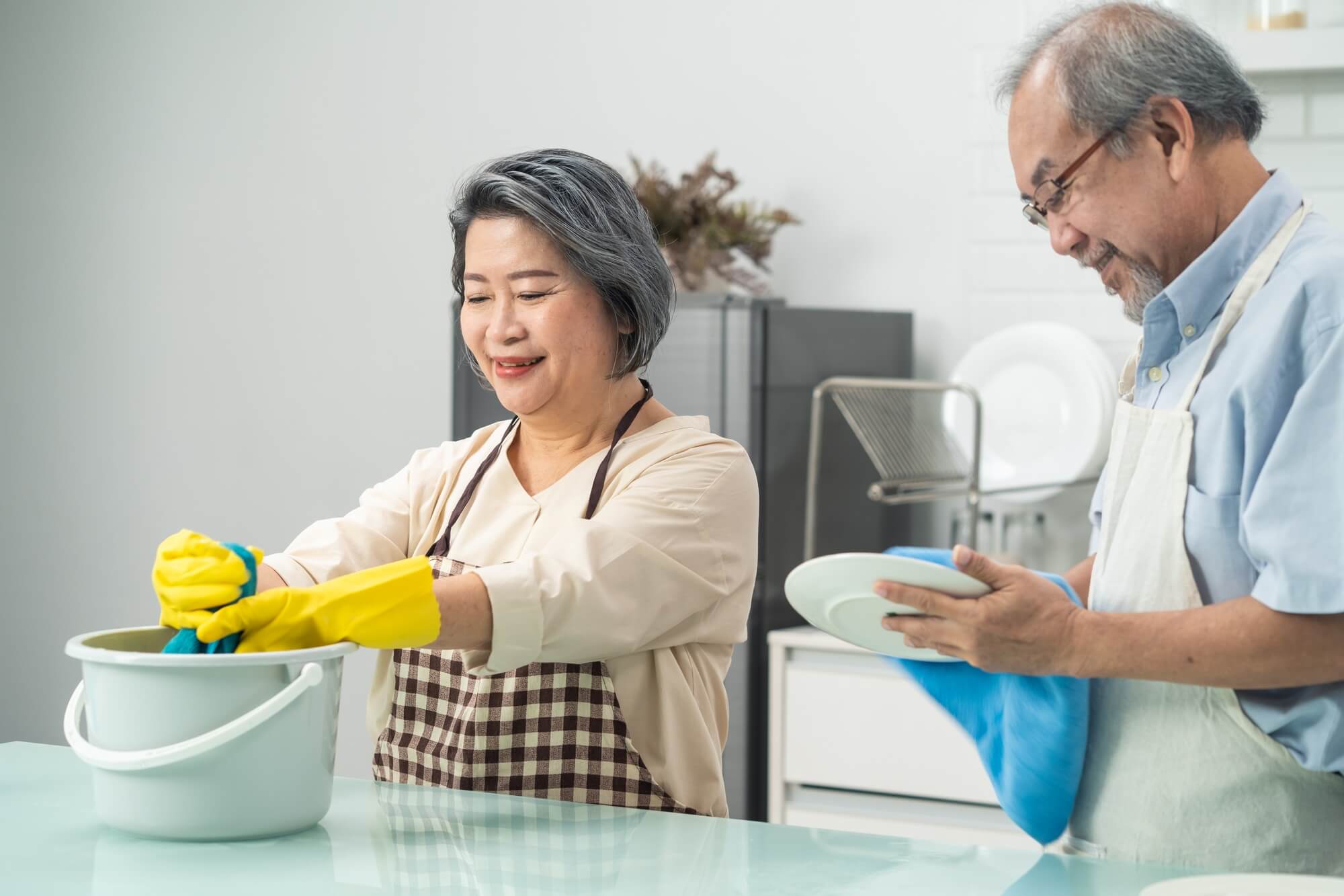Young woman cooking fresh organic food